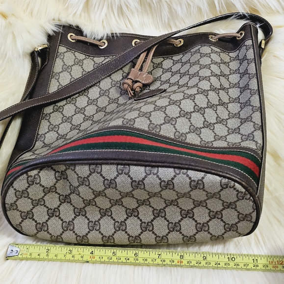 ❣️Gucci GG Supreme Web Sherry Line Bucket Bag❣️ - Picture 14 of 16